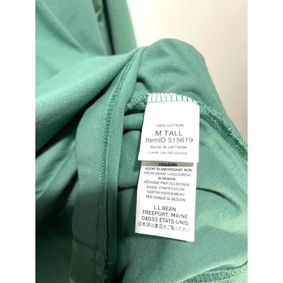 L.L.Bean Long sleeve t shirt Freeport Meine muted green men's M tall - Picture 4 of 6